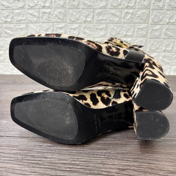 Kate Spade New York Holly Ankle Boot WMNS 9M Brown Black Leopard Side Zip Buckle - Picture 8 of 8